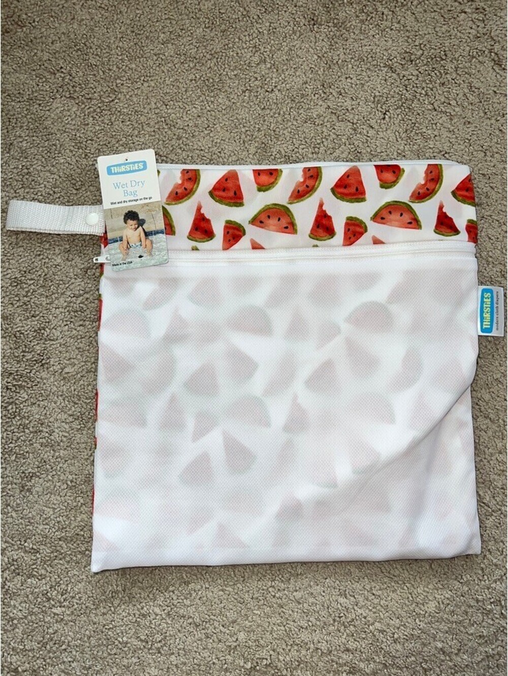 NWT Thirsties wet dry bag Melon Party